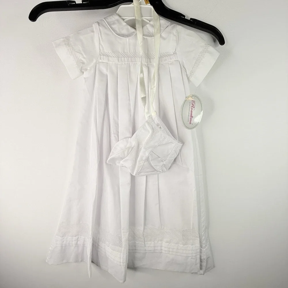 Rosalina Christening Gown With Cap White 3M NWT